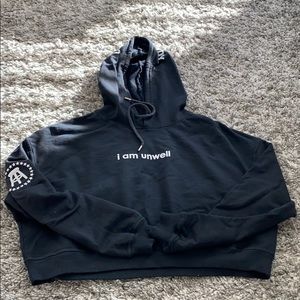 Barstool I Am Unwell Crop Sweatshirt (Black)
